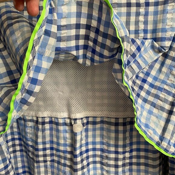 Vineyard Vines Plaid Harbor Shirt Men's Sz L Blue White Long Sleeve Vented Beach - Picture 11 of 15